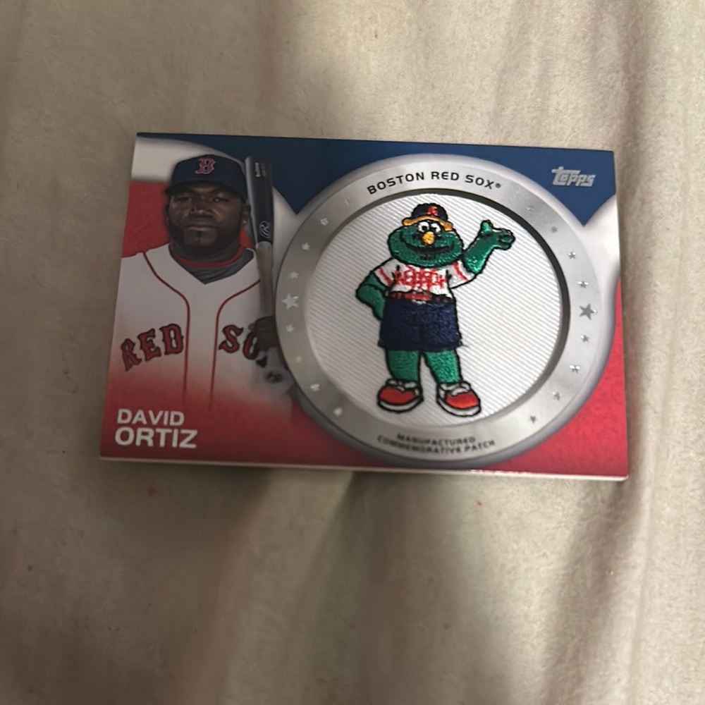 Topps Boston Red Sox Patch Card with Green Mascot